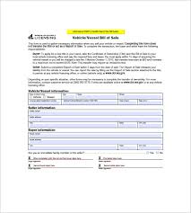 Vehicle Bill Of Sale 10 Free Word Excel Pdf Format Download