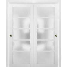 white finished solid mdf sliding door