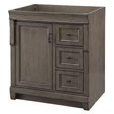 Saved by the home depot. Home Decorators Collection Naples 30 In W Bath Vanity Cabinet Only In Distressed Grey With Right Hand Drawers Nadga3021d The Home Depot