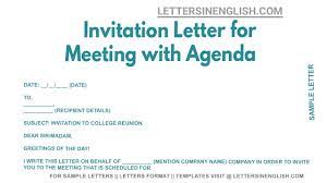 invitation letter for meeting with