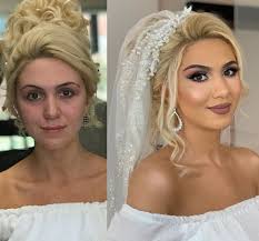 their bridal makeup done