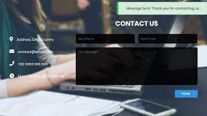 responsive contact page ui design