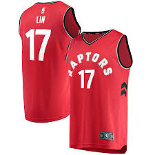 To all the white jerseys the raptors have worn before: Jeremy Lin Toronto Raptors Fanatics Branded Fast Break Replica Jersey Icon Edition Red