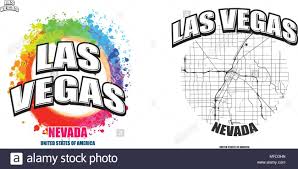 Las Vegas Nevada Logo Design Two In One Vector Arts Big