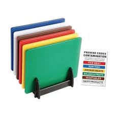 Colour Coded Chopping Board Set with Rack - Set of 6 | Beaucare ...