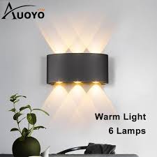 auoyo 6w 8w led wall lamp aluminum