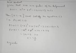 Polynomial P X X3 Kx2 2x K