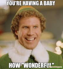 you&#39;re having a baby how &quot;WONDERFUL&quot; meme - Buddy The Elf (12138 ... via Relatably.com
