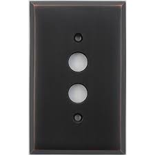 Classic Accents Oil Rubbed Bronze 1 Gang Push Button Light Switch Wall Plate Walmart Com Walmart Com