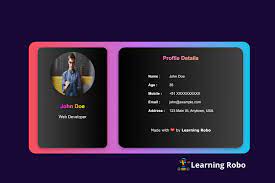 create a stunning personal profile card