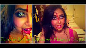 zombie barbie halloween makeup tutorial