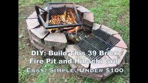 wood fire pit and hibachi grill combo