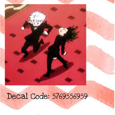 Full download roblox bloxburg anime decal id s. Killua And Gon Decal In 2021 Anime Decals Decal Design Custom Decals