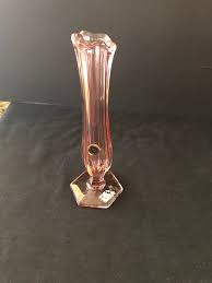 Rose Colored Glass Bud Vase