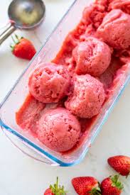 No-Churn 4 Ingredient Strawberry Sherbet - Whole Food Bellies