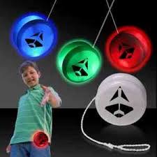 2 White Plastic Light Up Yoyo With Red Glow Leds Lit354 Black Graphics Advertising Design