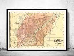 Old Map Of Toledo Ohio 1892 on Luulla