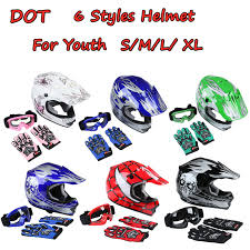Details About Dot Youth Kids Helmet Dirt Bike Atv Motocross Off Road S M L Xl Goggles Gloves