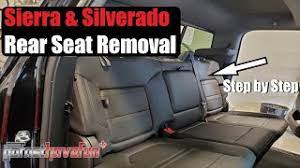 sierra and silverado rear seat removal