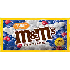 m ms peanut red white blue share size 3