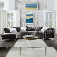 acme furniture ninagold 4 piece gray