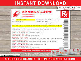 The beautiful designs will give you organization fever, you'll be sticking these on print out these labels by i made it so to organize your pens, tape, paints, sewing supplies, knitting needles and more. Printable Old Age Prescription Template Gag Birthday Gift Fake Pharmacy Rx Prescription Label Templates Happy Pills
