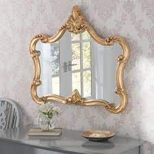 Ornate Framed Wall Mirror Gold