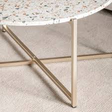 White Terrazzo Side Table Top Ers