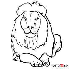 Easy step by step drawing tutorials for kids and beginners. How To Draw A Lion Head Wild Animals Sketchok Easy Drawing Guides