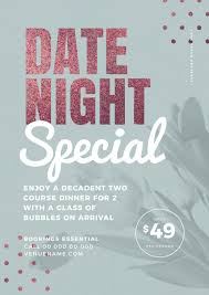 Date Night Special Template With Pink Glitter Heading Easil