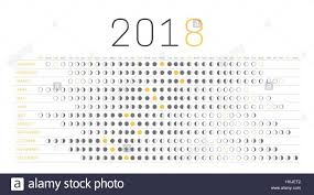 Moon Calendar 2018 Stock Vector Art Illustration Vector