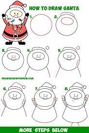 The very first circle should converge the bottom oval on santa's head. How To Draw Santa Step By Step Easy For Kids Howto Techno