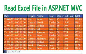 how to read excel in asp net mvc and