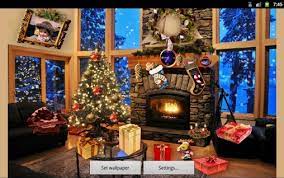 christmas fireplace live wallpaper for