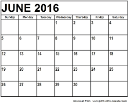 Printable June Calendar 2016 Calendars 2019 Printable Calendar