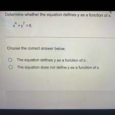Equation Defines Y Is A Function
