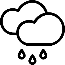 Tranh tô màu trời mưa - Hiện tượng thời tiết cho bé tập tô