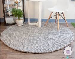 gray felt ball rug for home office