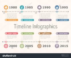 Horizontal Timeline Infographics Design Template Vector Stock Vector