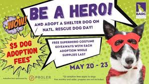 National adopt a shelter pet day falls on april 30 every year to help raise awareness about the updated: National Rescue Dog Day 5 Dog Adoptions Barc Houston 20 May 2021