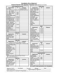 iso fire apparatus equipment list form