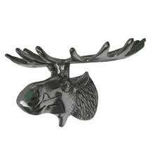 Statue Metal Wall Mount Moose Head For