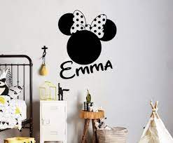 Custom Name Minnie Mouse Wall Decal
