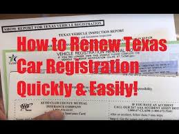 how to renew texas car registration