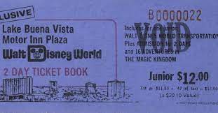 Vintage Disneyland Tickets gambar png