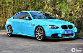 baby blue bmw e92 m3 spotted in china