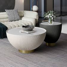 Gray Drum Coffee Table Sintered Stone