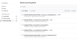 github s secret scanning feature now