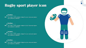 rugby sport player icon infographics