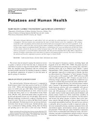 pdf potatoes and human health